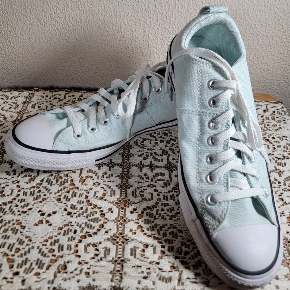 Converse Green and White Classic Sneakers